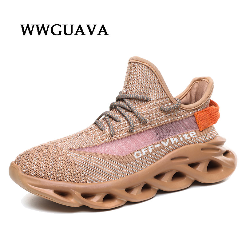 Men 350 V2 Boost Running Shoes Women Breathable Elastic Reflective Sport Shoes Plus Size Sneakers