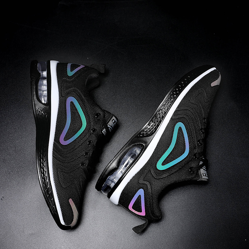 Fashion Men Air Cushion Eye Sport Shoes Fluorescent Eye Breathable Running Shoes Leisure Sneakers