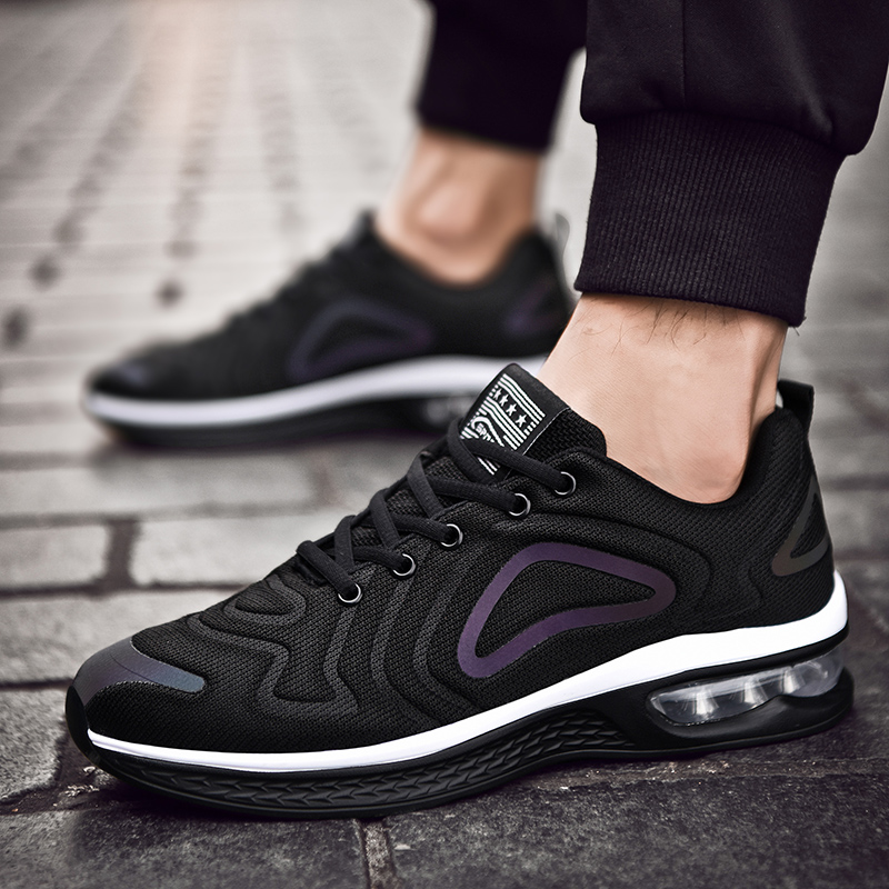 Fashion Men Air Cushion Eye Sport Shoes Fluorescent Eye Breathable Running Shoes Leisure Sneakers