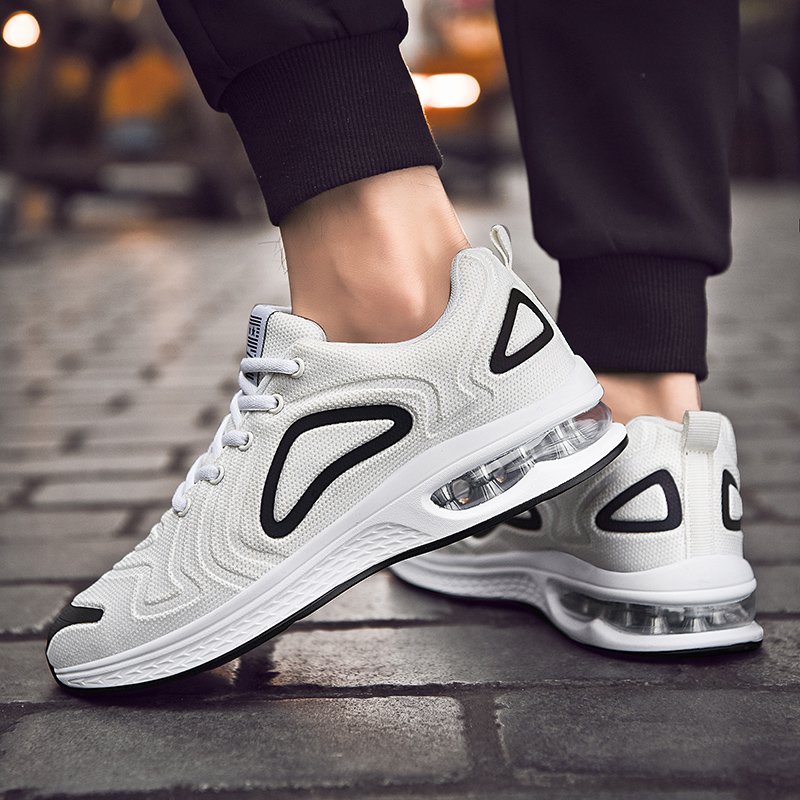Fashion Men Air Cushion Eye Sport Shoes Fluorescent Eye Breathable Running Shoes Leisure Sneakers