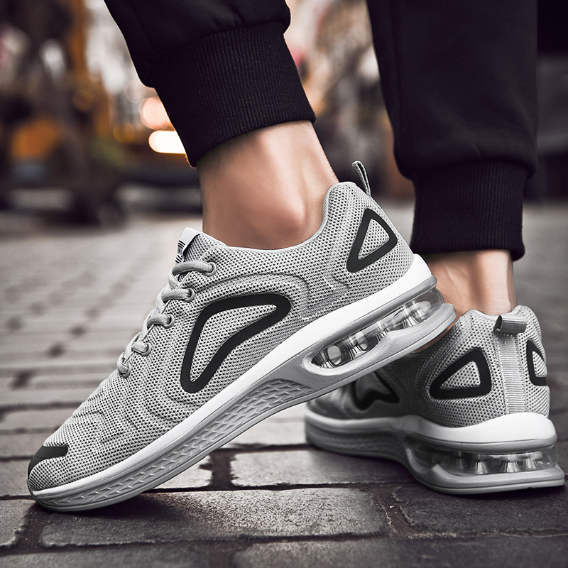 Fashion Men Air Cushion Eye Sport Shoes Fluorescent Eye Breathable Running Shoes Leisure Sneakers