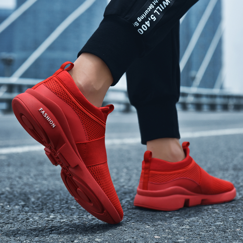 Men Breathable Canvas Sport Shoes Women Casual Mesh Wearable Running Shoes Plus Size Sneakers