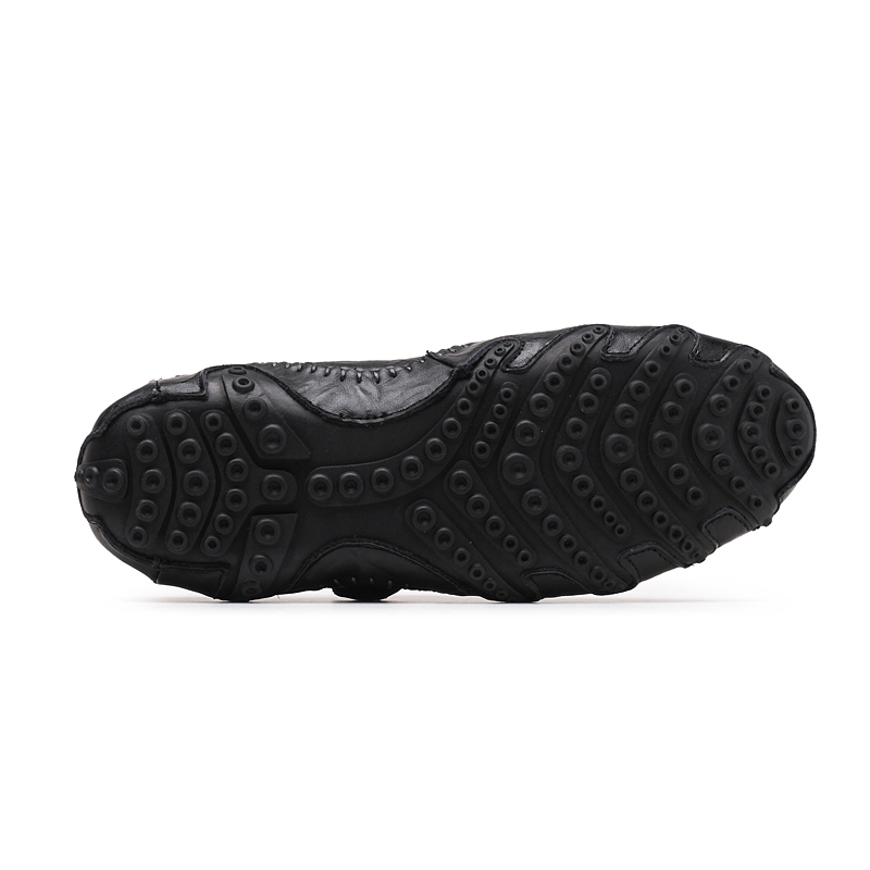 Men Genuine Leather Shoes Casual Work Shoes Non-slip Driving Loafers Plus Size Leisure Shoes