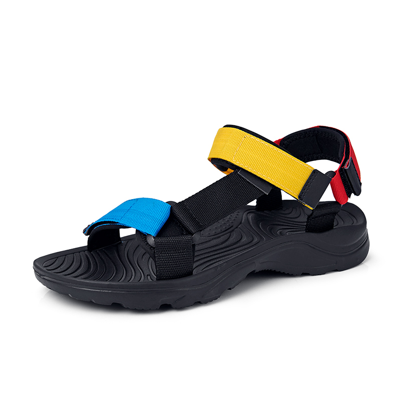 Men Breathable Canvas Sandals Casual Black Sport Shoes Plus Size Leisure Slippers Beach Sandals