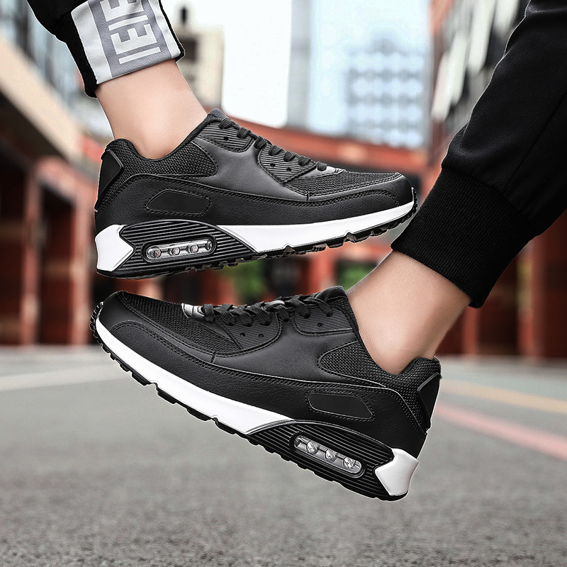Men Air Cushion Sneakers Women MAX90 Running Shoes Plus Size Breathable Mesh Sport Shoes Soft Shoes