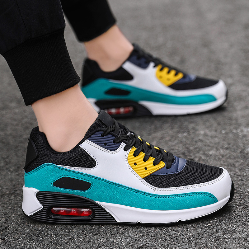 Men Air Cushion Sneakers Women MAX90 Running Shoes Plus Size Breathable Mesh Sport Shoes Soft Shoes