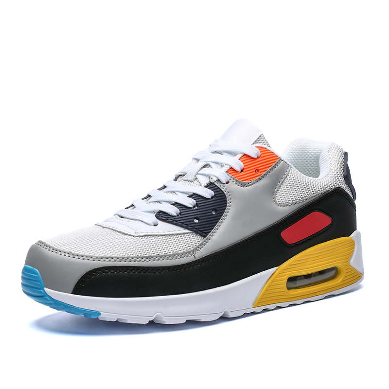 Men Air Cushion Sneakers Women MAX90 Running Shoes Plus Size Breathable Mesh Sport Shoes Soft Shoes