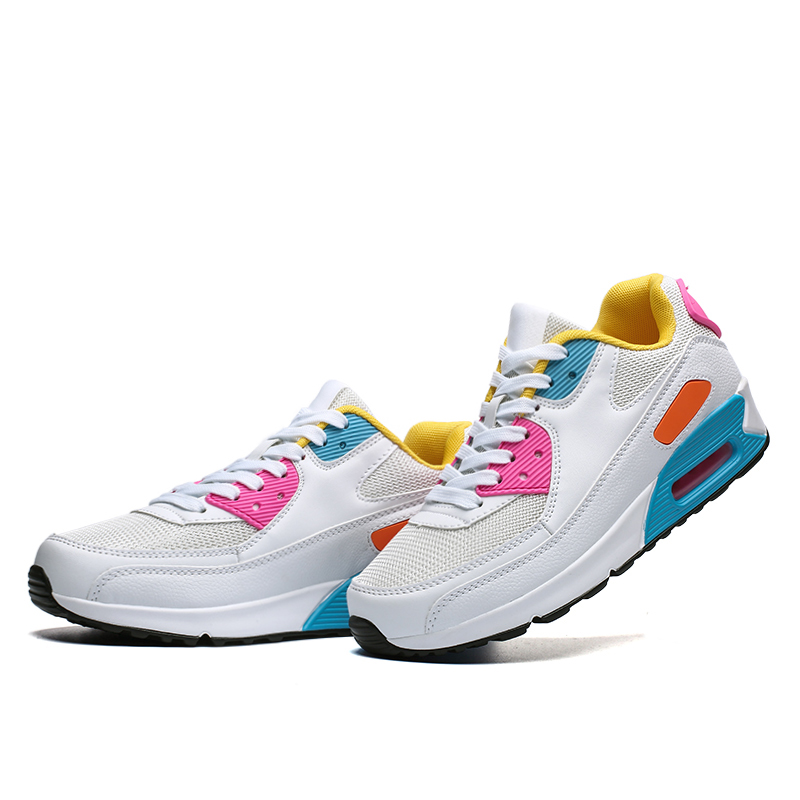 Men Air Cushion Sneakers Women MAX90 Running Shoes Plus Size Breathable Mesh Sport Shoes Soft Shoes