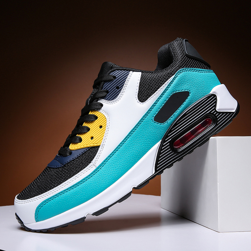 Men Air Cushion Sneakers Women MAX90 Running Shoes Plus Size Breathable Mesh Sport Shoes Soft Shoes