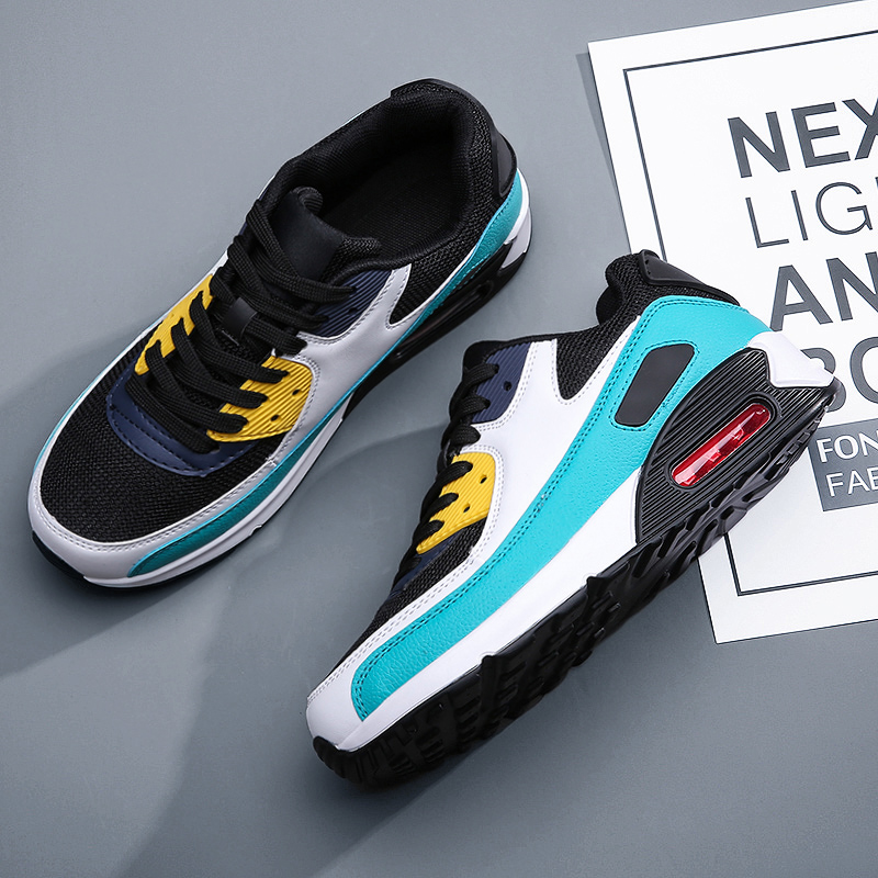 Men Air Cushion Sneakers Women MAX90 Running Shoes Plus Size Breathable Mesh Sport Shoes Soft Shoes