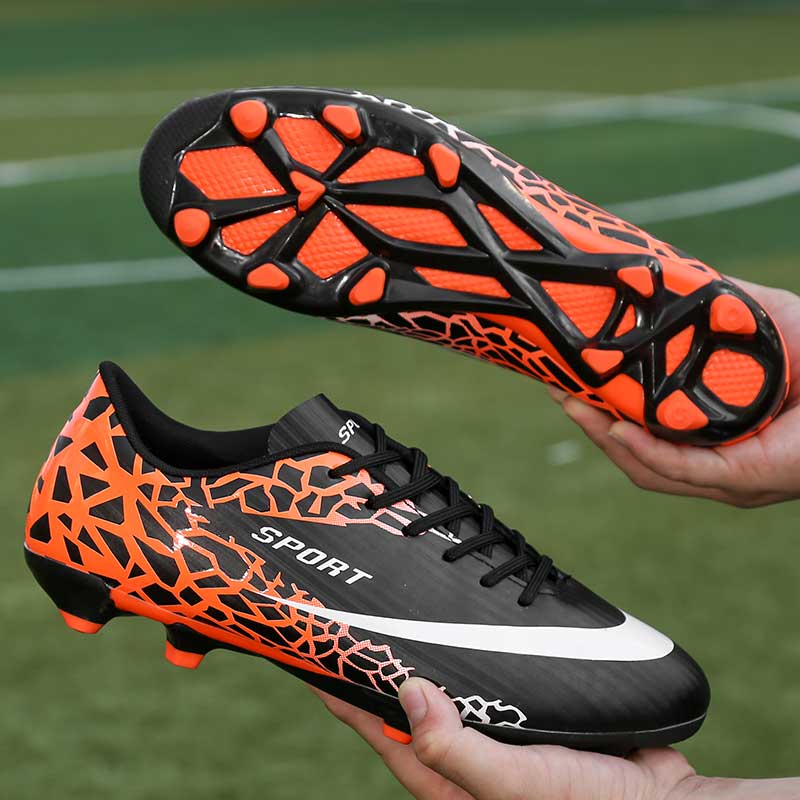 Men Professional Non-slip Spike Football Shoes Women Sport Shoes Breathable Short Nails Soccer Shoes