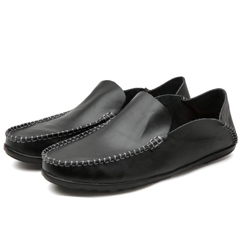 Men Formal Soft Leather Shoes Fashion High Quality Leisure Pea Loafers Plus Size Casual Wedding Shoe