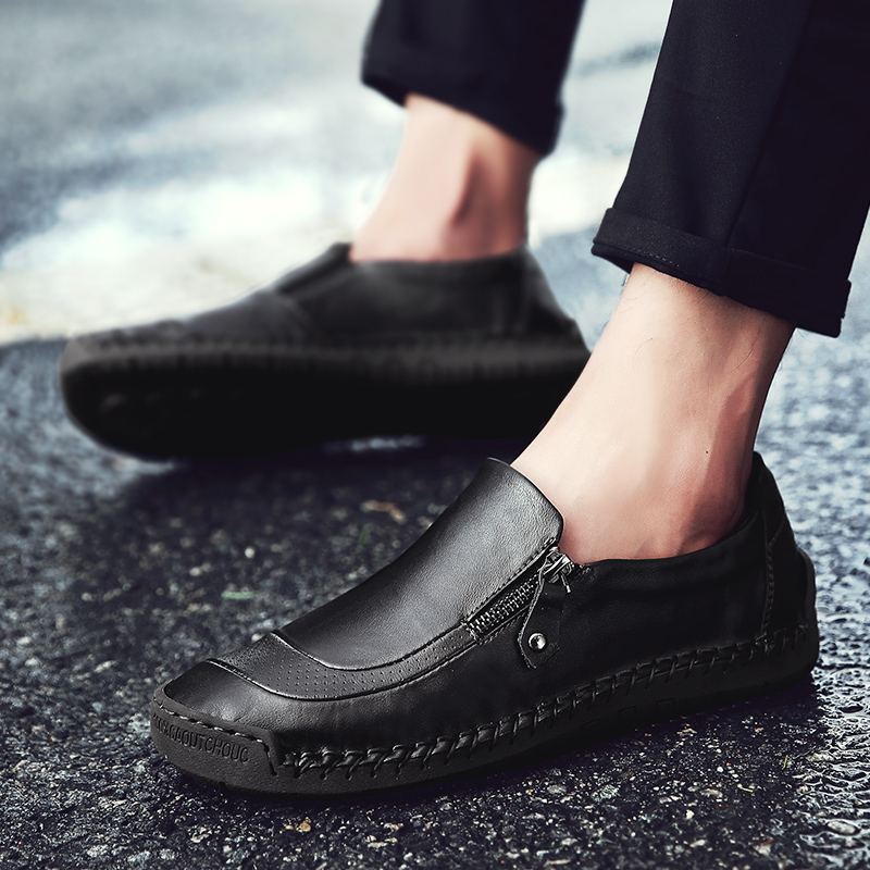 Men Formal Genuine Leather Shoes Plus Size High Quality Breathable Loafers Leisure Wedding Shoes