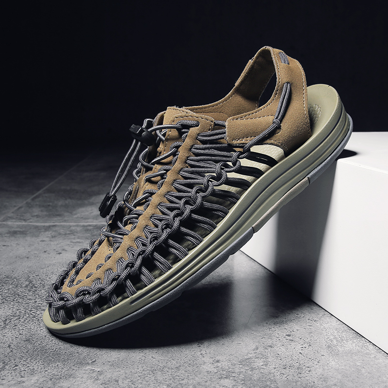 Men Hand-woven Roman Sandals Fashion Comfortable Sport Walking Shoes Women Casual Outdoor Sandals