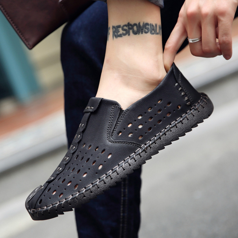 Men Fashion Business Leather Shoes Casual Breathable Work Loafers Formal Wedding Shoes
