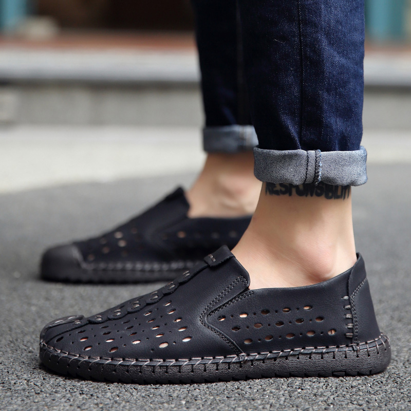 Men Fashion Business Leather Shoes Casual Breathable Work Loafers Formal Wedding Shoes