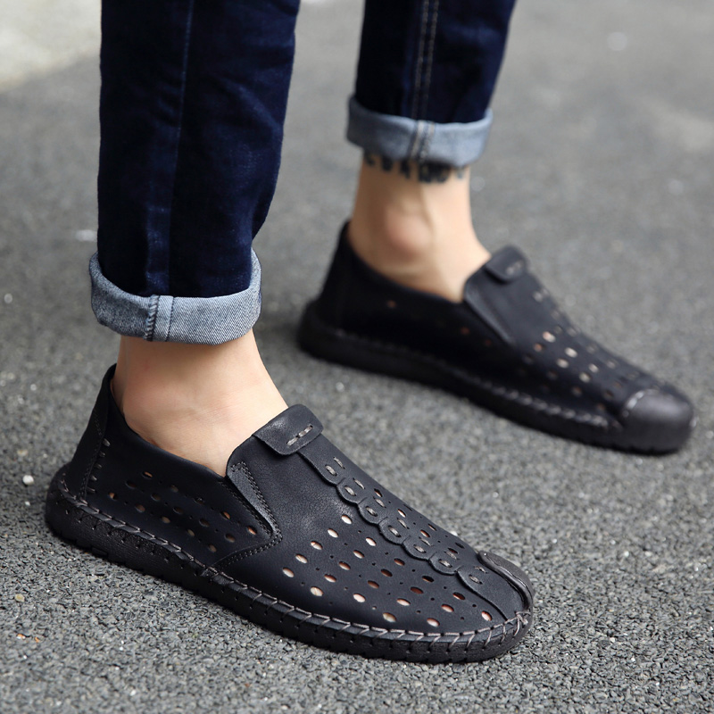Men Fashion Business Leather Shoes Casual Breathable Work Loafers Formal Wedding Shoes