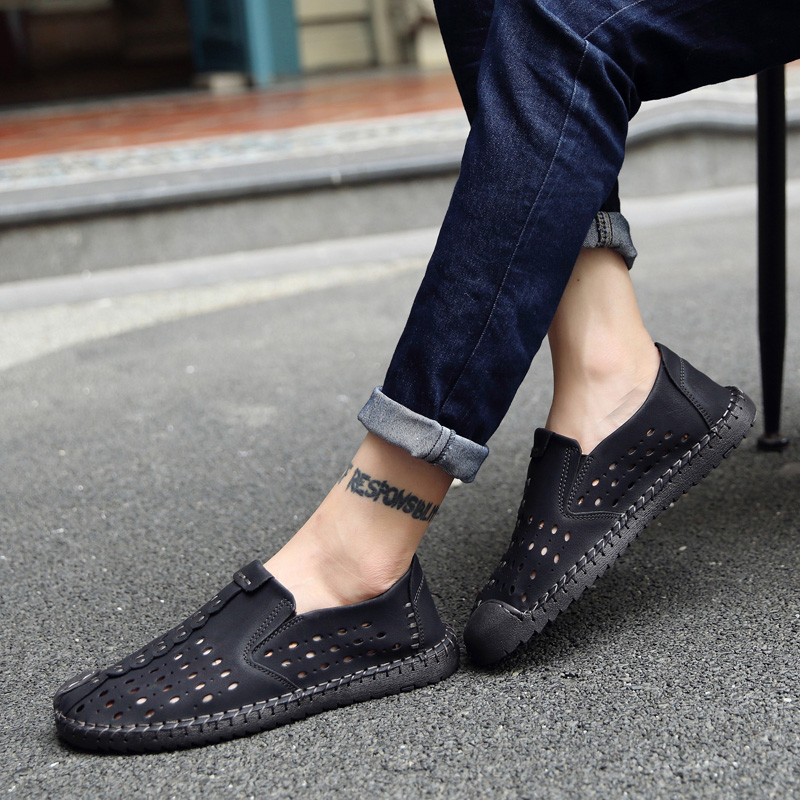 Men Fashion Business Leather Shoes Casual Breathable Work Loafers Formal Wedding Shoes