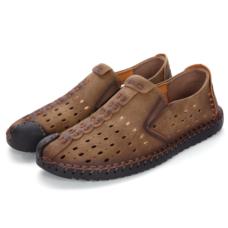 Men Fashion Business Leather Shoes Casual Breathable Work Loafers Formal Wedding Shoes