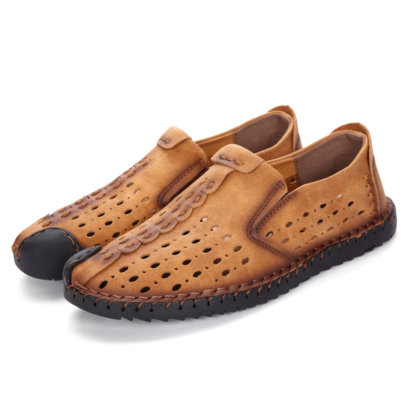 Men Fashion Business Leather Shoes Casual Breathable Work Loafers Formal Wedding Shoes