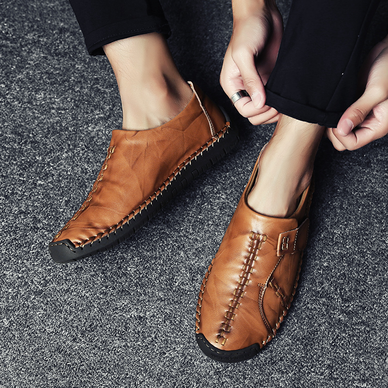 Men Business Formal Genuine Leather Shoes Wearable Luxury Work Shoes Leisure Wedding Loafers Shoes