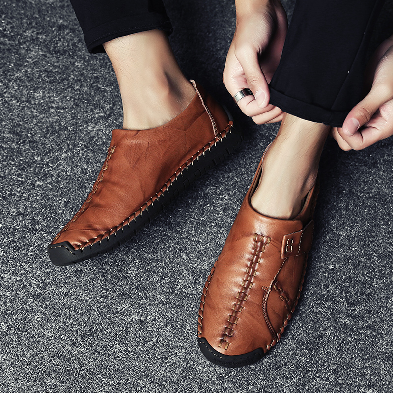 Men Business Formal Genuine Leather Shoes Wearable Luxury Work Shoes Leisure Wedding Loafers Shoes