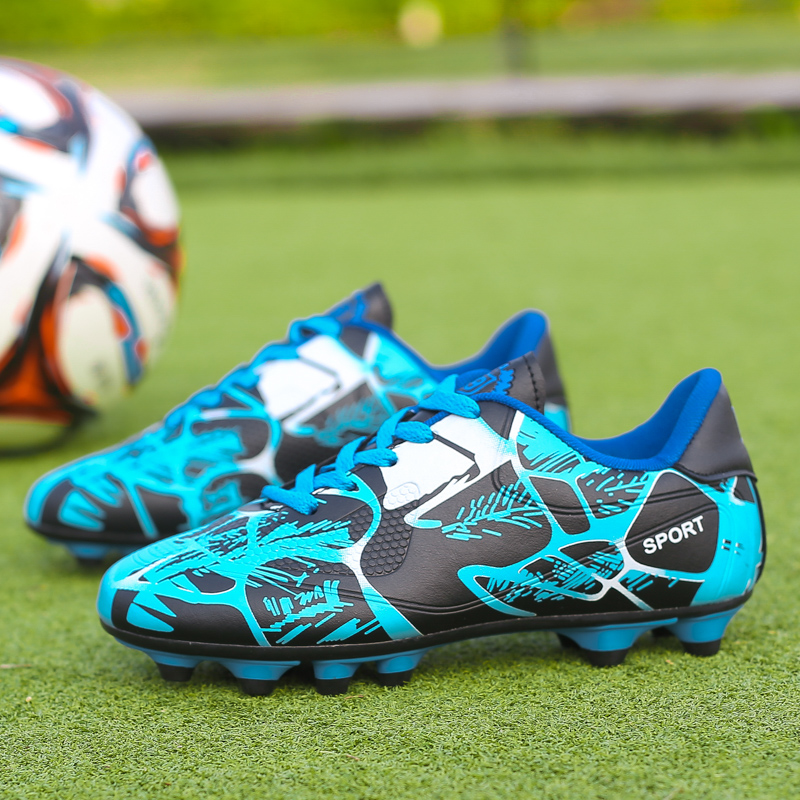 Kids and Men Professional Spike Football Boots Outdoor Non-slip Sport Shoes Light Soccer Shoes