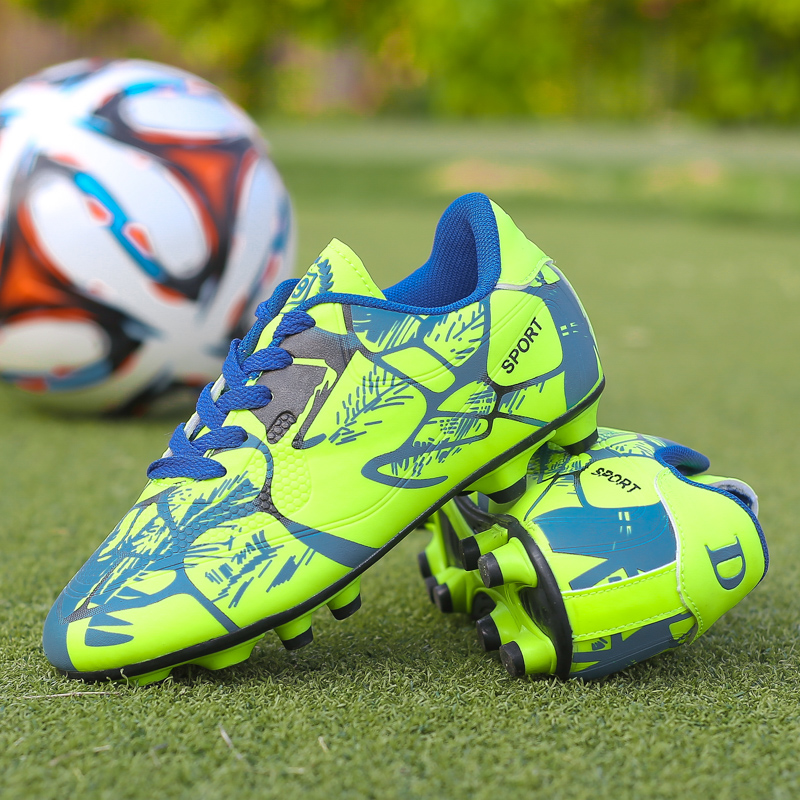 Kids and Men Professional Spike Football Boots Outdoor Non-slip Sport Shoes Light Soccer Shoes