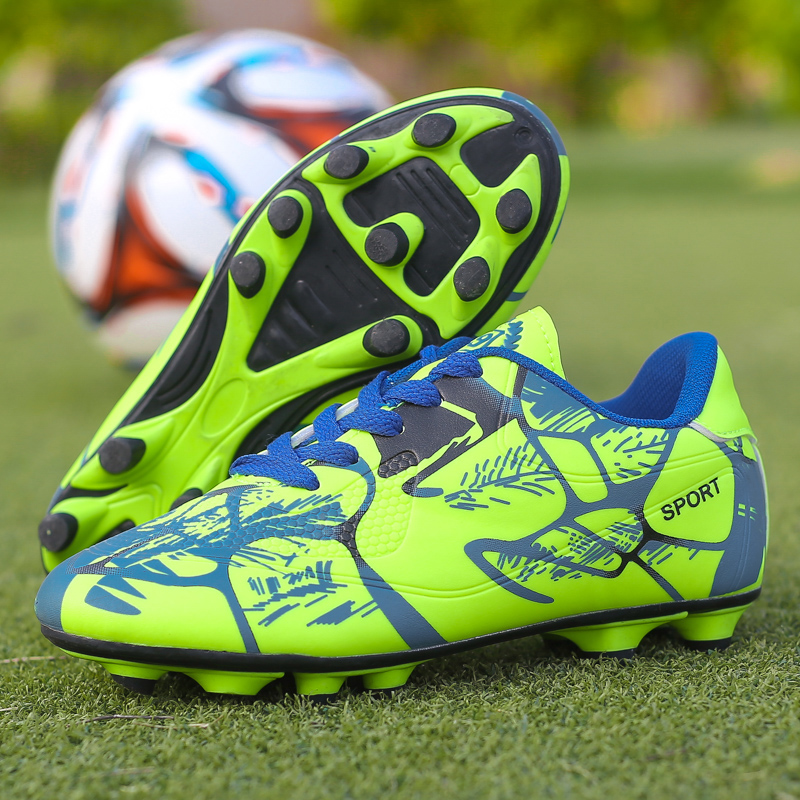 Kids and Men Professional Spike Football Boots Outdoor Non-slip Sport Shoes Light Soccer Shoes