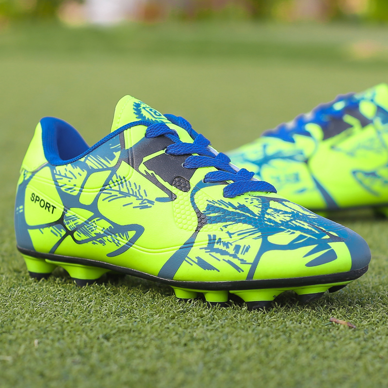 Kids and Men Professional Spike Football Boots Outdoor Non-slip Sport Shoes Light Soccer Shoes