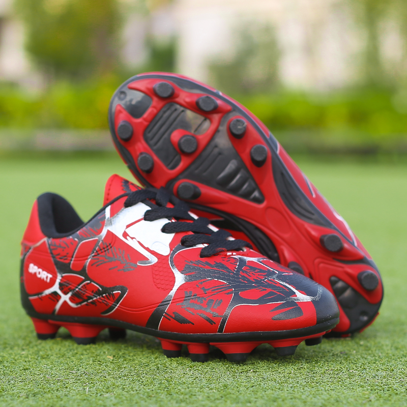 Kids and Men Professional Spike Football Boots Outdoor Non-slip Sport Shoes Light Soccer Shoes