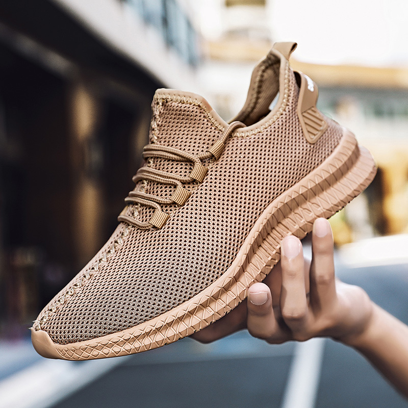 Fashion Men Breathable Mesh Running Shoes Light Soft Sport Shoes Plus Size Outdoor Casual Sneakers