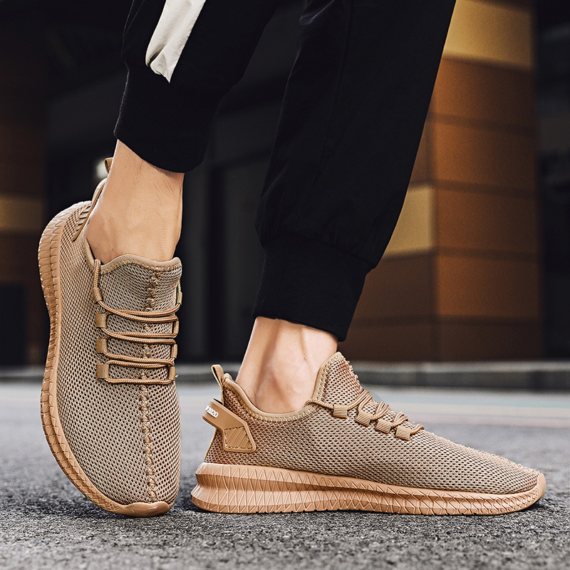 Fashion Men Breathable Mesh Running Shoes Light Soft Sport Shoes Plus Size Outdoor Casual Sneakers