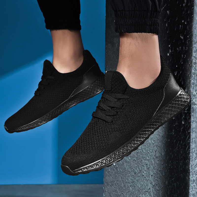 Men Fashion Non-slip Sport Shoes Plus Size Breathable Mesh Running Shoes Casual Work Sneakers
