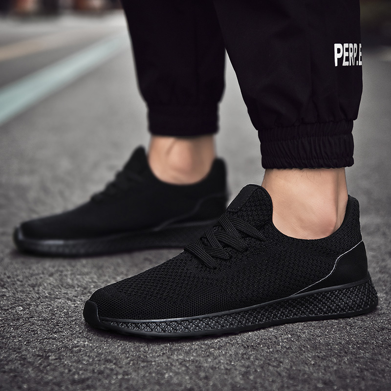 Men Fashion Non-slip Sport Shoes Plus Size Breathable Mesh Running Shoes Casual Work Sneakers