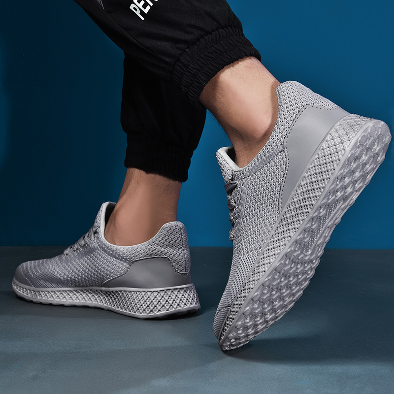 Men Fashion Non-slip Sport Shoes Plus Size Breathable Mesh Running Shoes Casual Work Sneakers