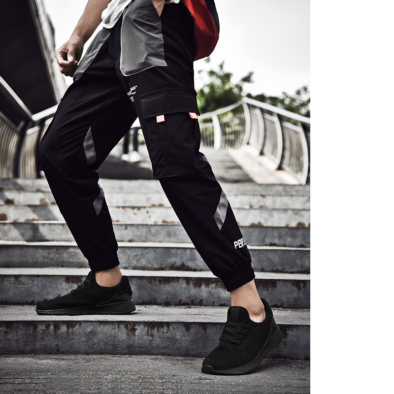 Men Fashion Non-slip Sport Shoes Plus Size Breathable Mesh Running Shoes Casual Work Sneakers