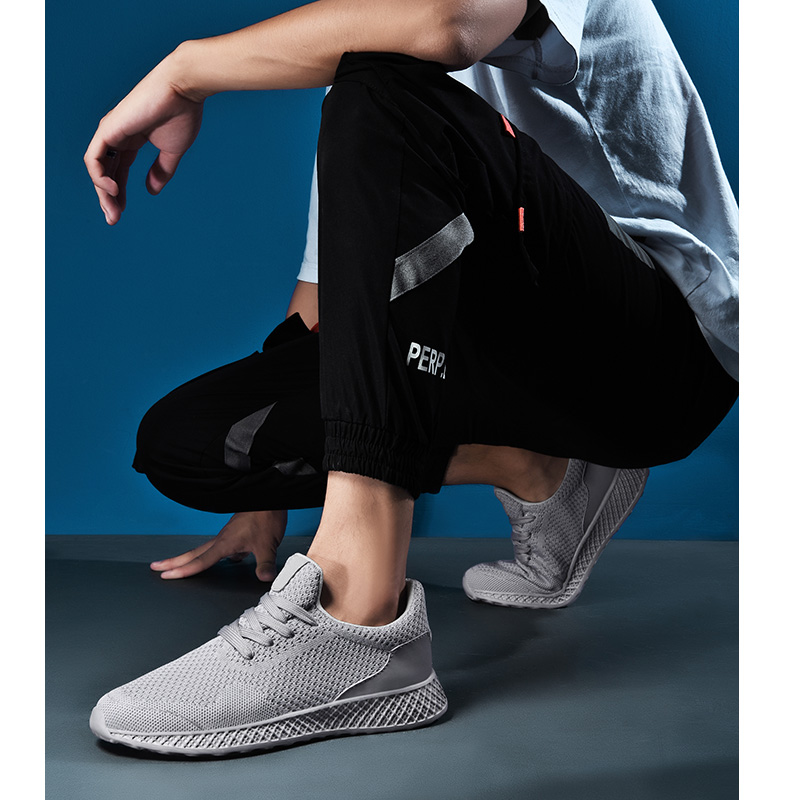 Men Fashion Non-slip Sport Shoes Plus Size Breathable Mesh Running Shoes Casual Work Sneakers