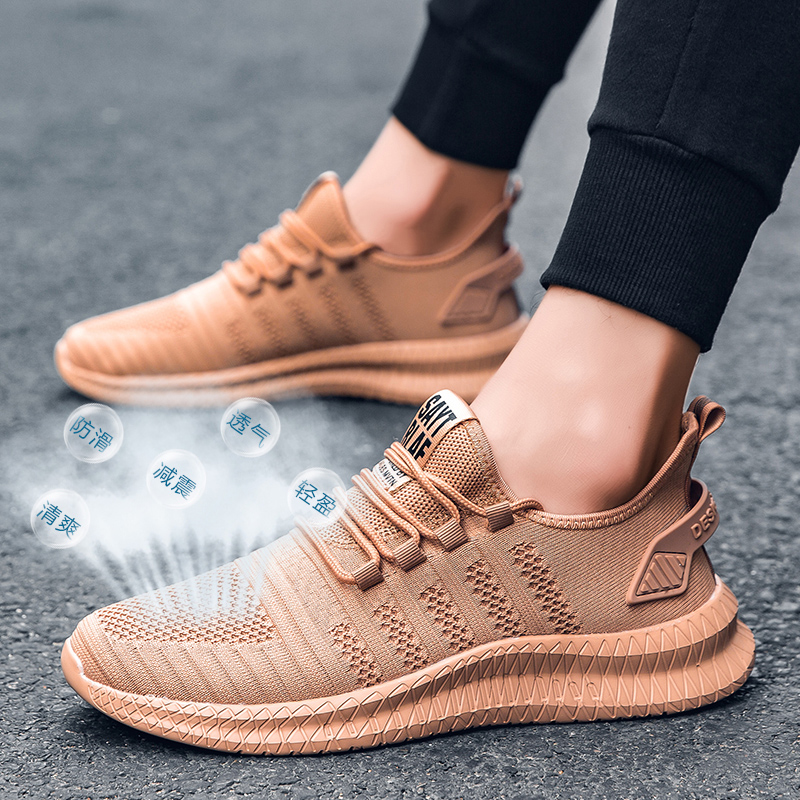 Men Fashion Breathable Sport Shoes Plus Size Mesh Light Comfortable Running Shoes Casual Sneakers