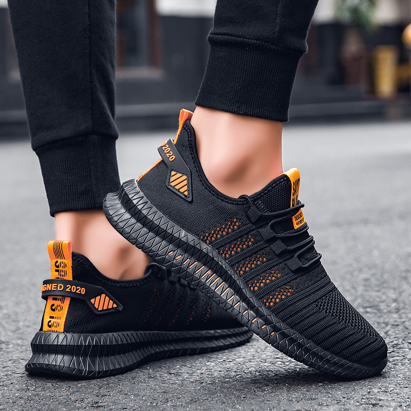Men Fashion Breathable Sport Shoes Plus Size Mesh Light Comfortable Running Shoes Casual Sneakers