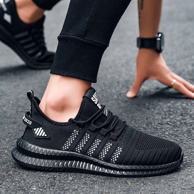 Men Fashion Breathable Sport Shoes Plus Size Mesh Light Comfortable Running Shoes Casual Sneakers