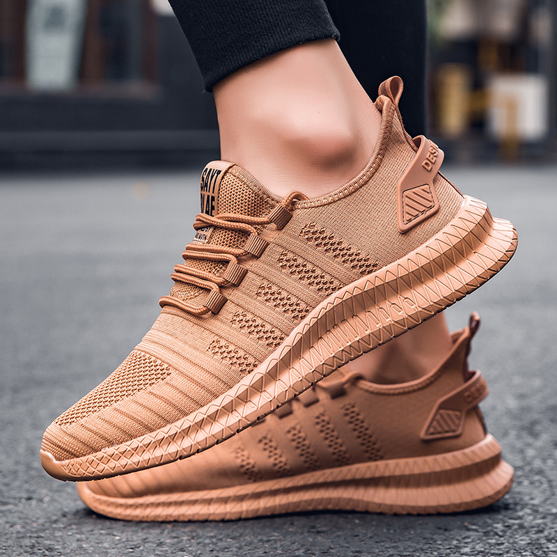 Men Fashion Breathable Sport Shoes Plus Size Mesh Light Comfortable Running Shoes Casual Sneakers
