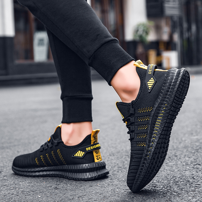 Men Fashion Breathable Sport Shoes Plus Size Mesh Light Comfortable Running Shoes Casual Sneakers