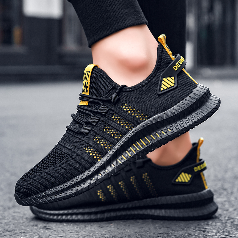 Men Fashion Breathable Sport Shoes Plus Size Mesh Light Comfortable Running Shoes Casual Sneakers