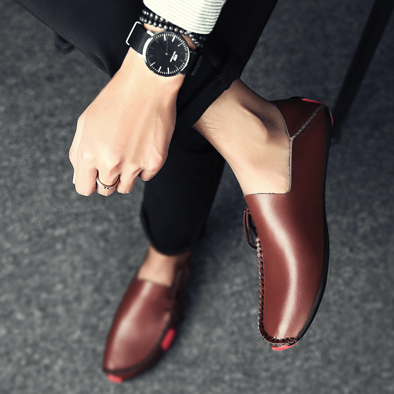 Men High Quality Casual Leather Shoes Fashion Leisure Work Shoes Plus Size Formal Leather Shoes