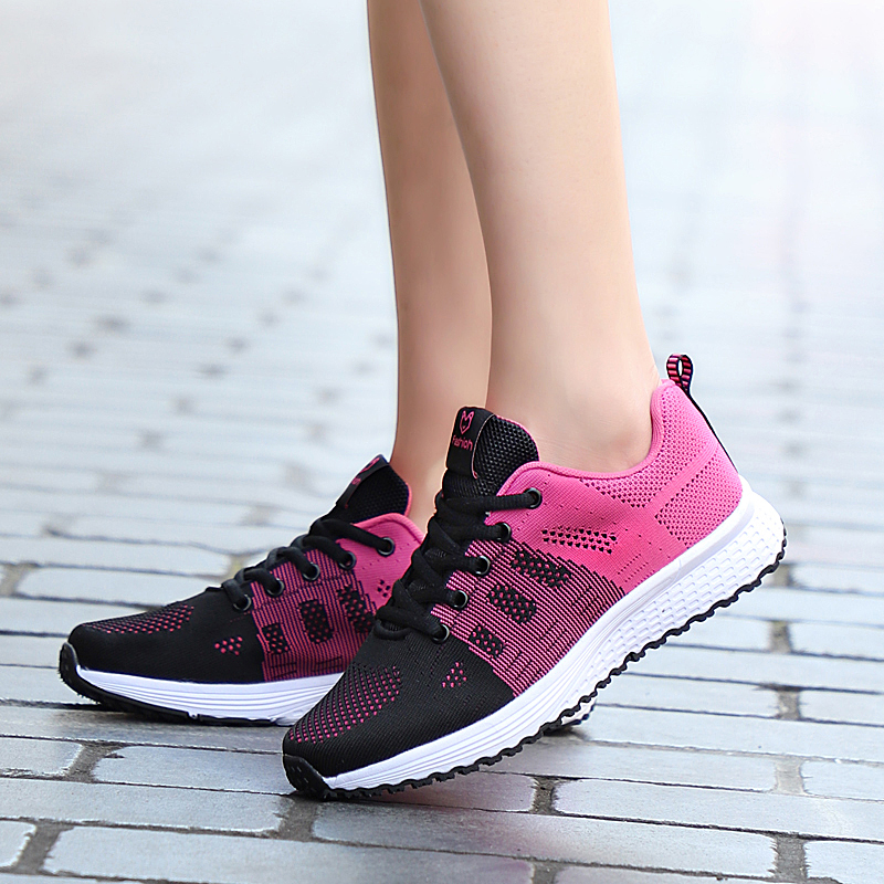 Women Breathable Soft Sport Shoes Plus Size Casual Walking Shoes Leisure Running Sneakers