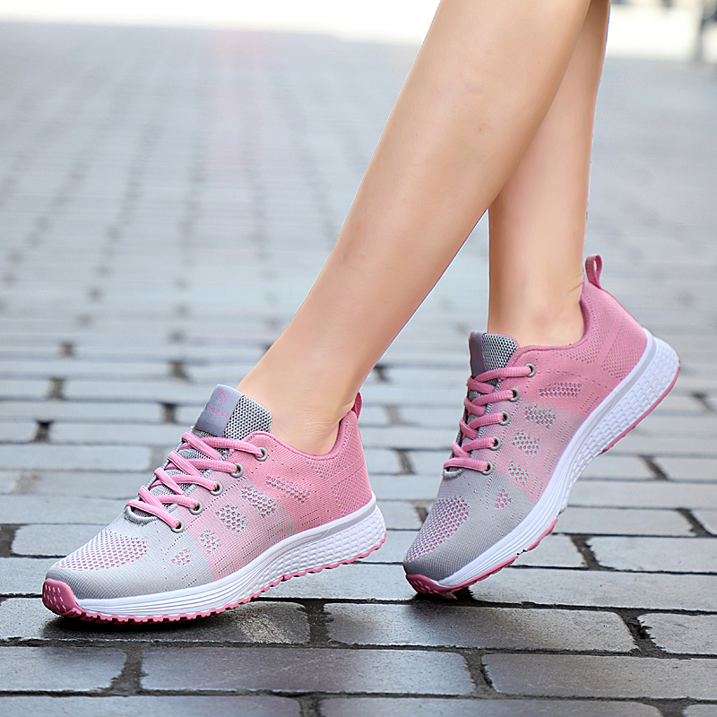 Women Breathable Soft Sport Shoes Plus Size Casual Walking Shoes Leisure Running Sneakers