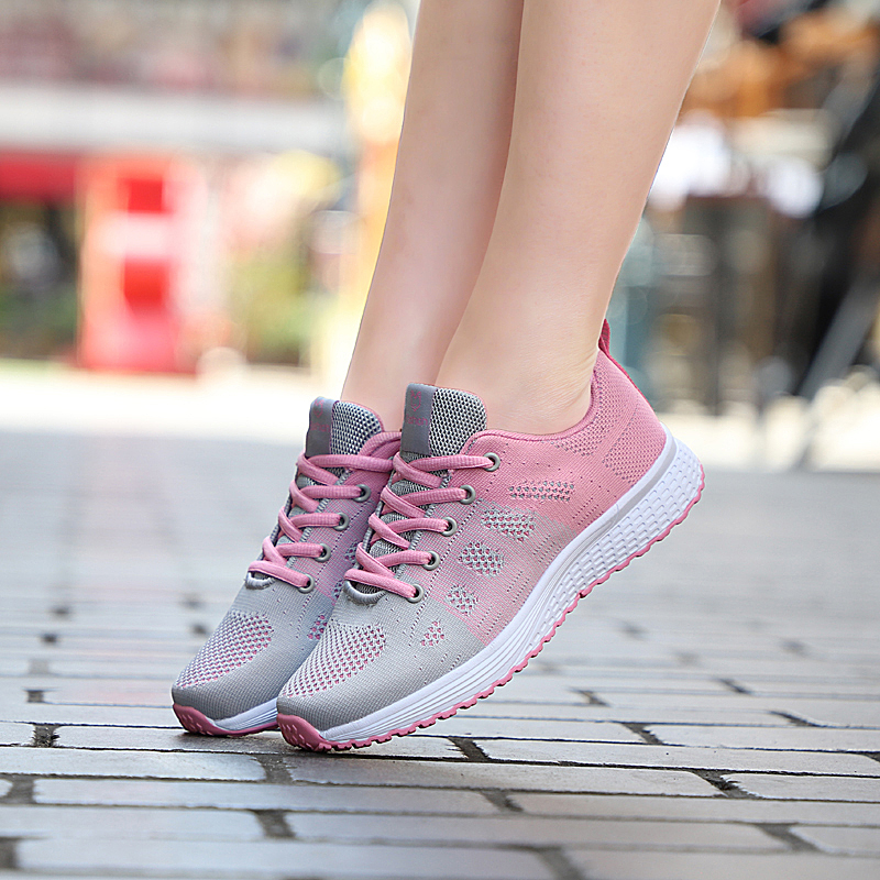 Women Breathable Soft Sport Shoes Plus Size Casual Walking Shoes Leisure Running Sneakers