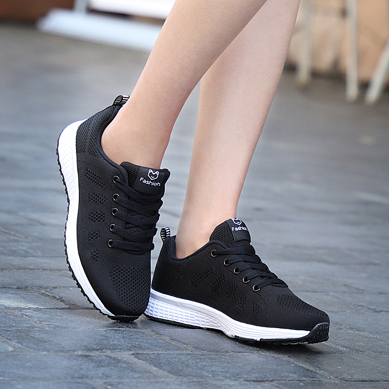 Women Breathable Soft Sport Shoes Plus Size Casual Walking Shoes Leisure Running Sneakers