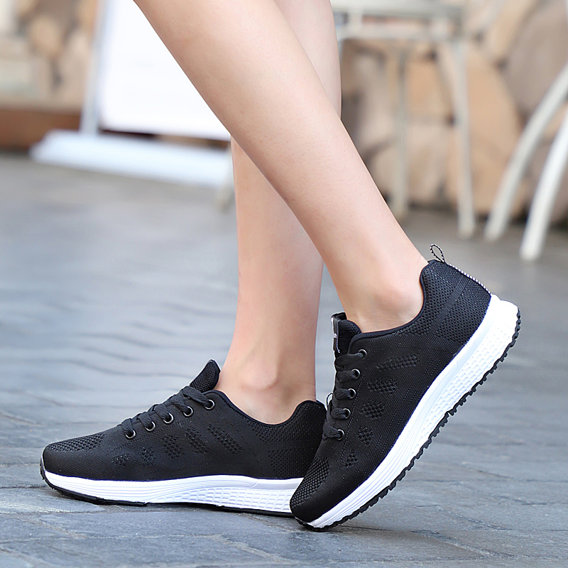 Women Breathable Soft Sport Shoes Plus Size Casual Walking Shoes Leisure Running Sneakers